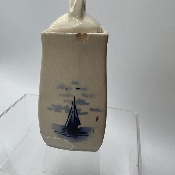 Vintage Blue White Delft Style Windmill Porcelain Spice Jar Pepper Germany - Picture 5 of 10